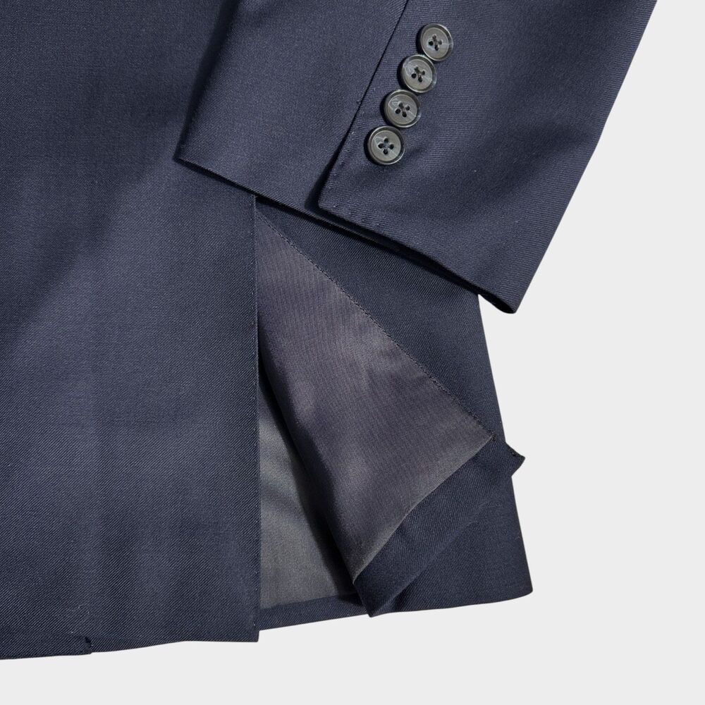 DKNY Men's Blazer Sport Coat Two Button Jacket 40R Navy Blue 2-Vent 100% Wool - Picture 8 of 10